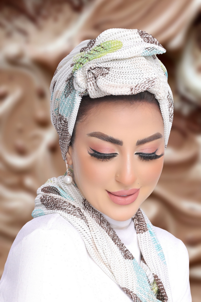 Turban  & Scarf Multi way Bow wire kink - Smile Turbans - 1815