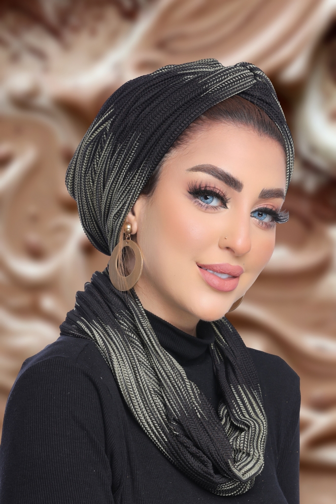 Turban  & Scarf Crocs one piece kink - Smile Turbans - 1816