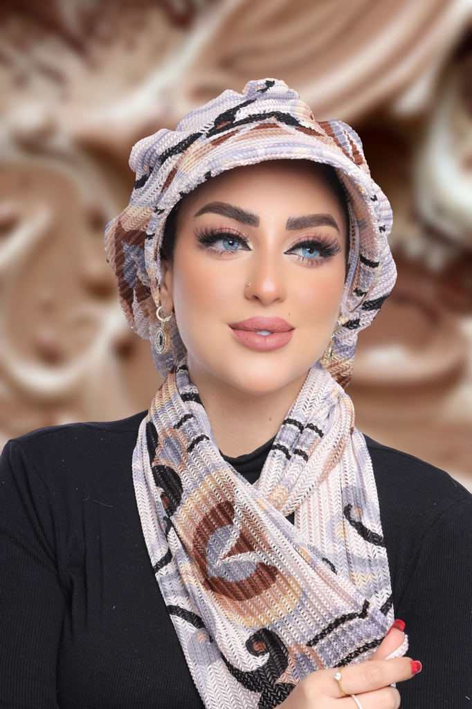 Beret & Scarf Beret kink - Smile Turbans - 1853