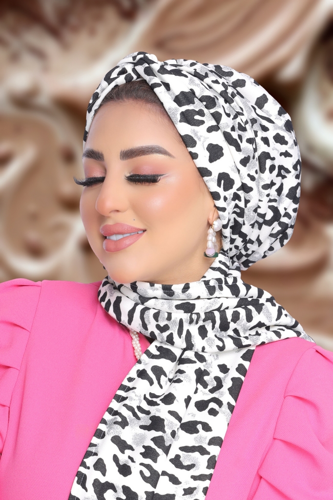 Turban  & Scarf Crocs one piece crepe material - Smile Turbans - 1861