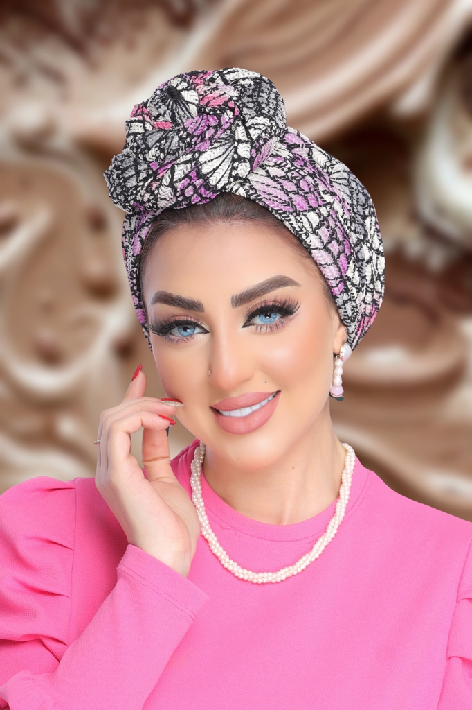 Turban  & Scarf Drape it in two pieces with a tie kink - Smile Turbans - 1864