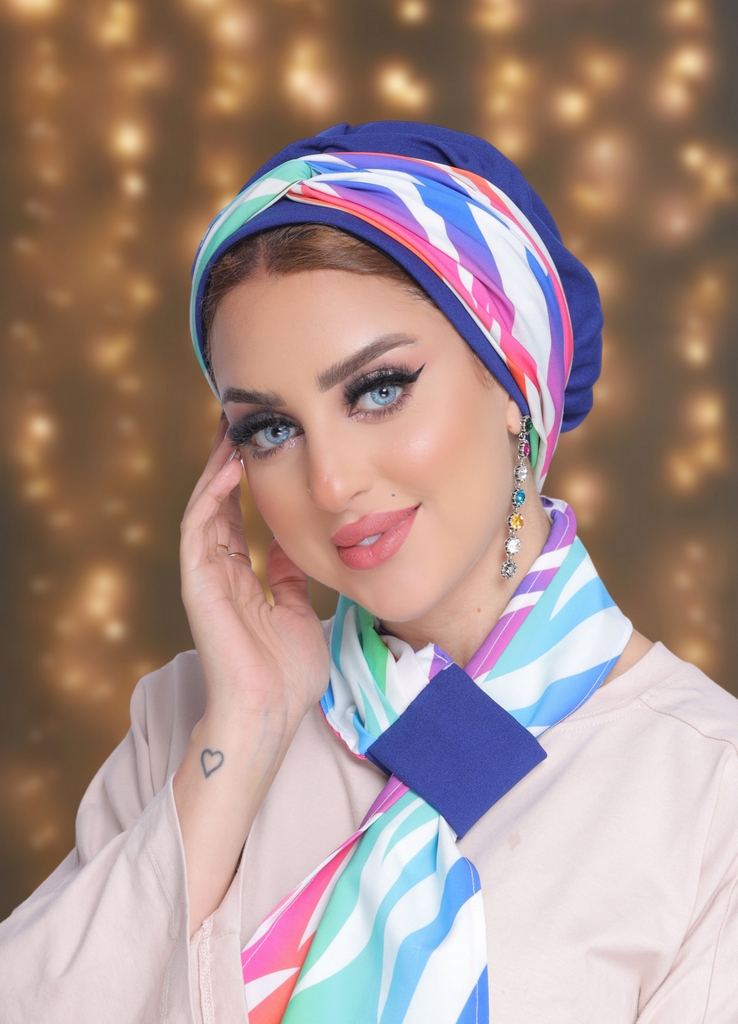 Turban  & Scarf Crocs satin - Smile Turbans - 2002