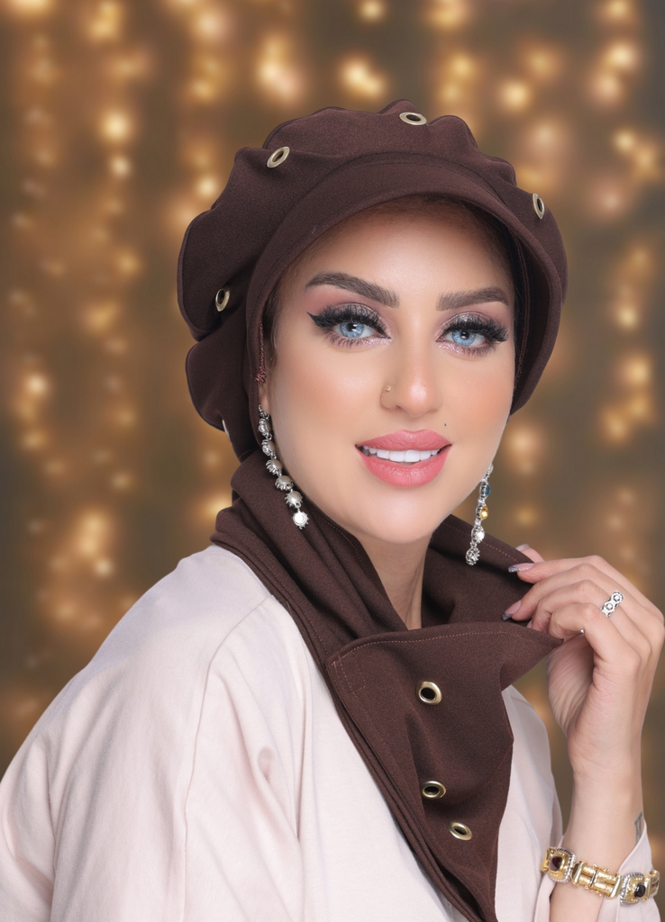 Beret & Scarf Cap crepe material - Smile Turbans - 2012