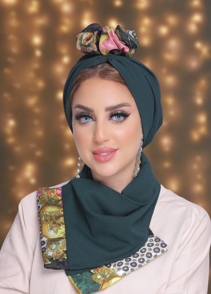 Turban  & Scarf flower crepe material - Smile Turbans - 2023