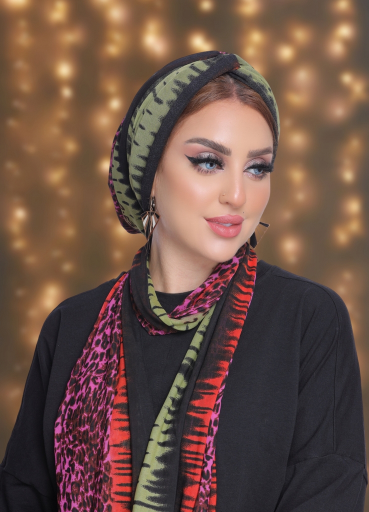 Turban  & Scarf Crocs tulle - Smile Turbans - 2051