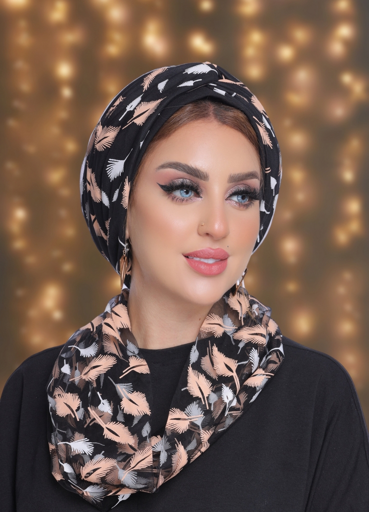 Turban  & Scarf Crocs tulle - Smile Turbans - 2054