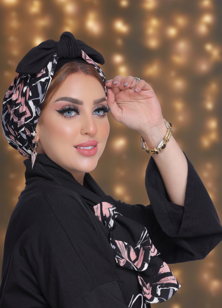 Turban  & Scarf Tied bow  soft - Smile Turbans - 2077