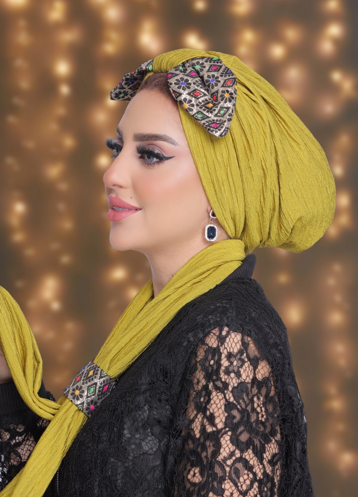 Turban  & Scarf bow Bliss - Smile Turbans - 2081