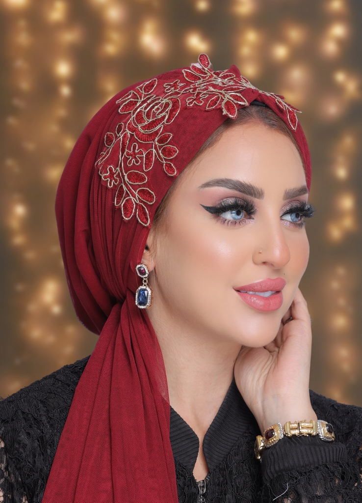 Turban Multi-way&flower Jouber tulle - Smile Turbans - 2092
