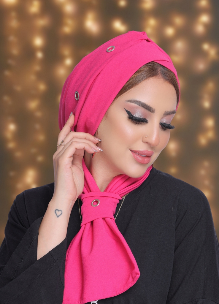 Turban  & Scarf two piece crepe material - Smile Turbans - 2095