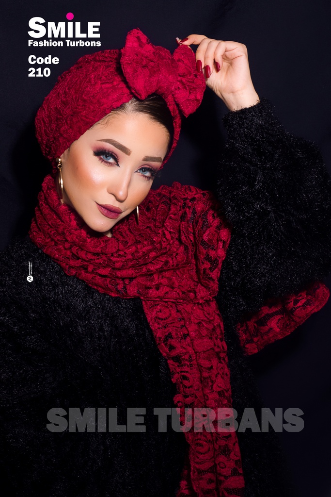 Turban  & Scarf two piece Dantel - Smile Turbans - 210