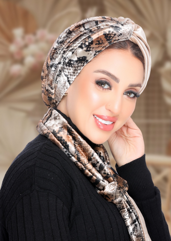 Turban  & Scarf Crocs velvet - Smile Turbans - 2120