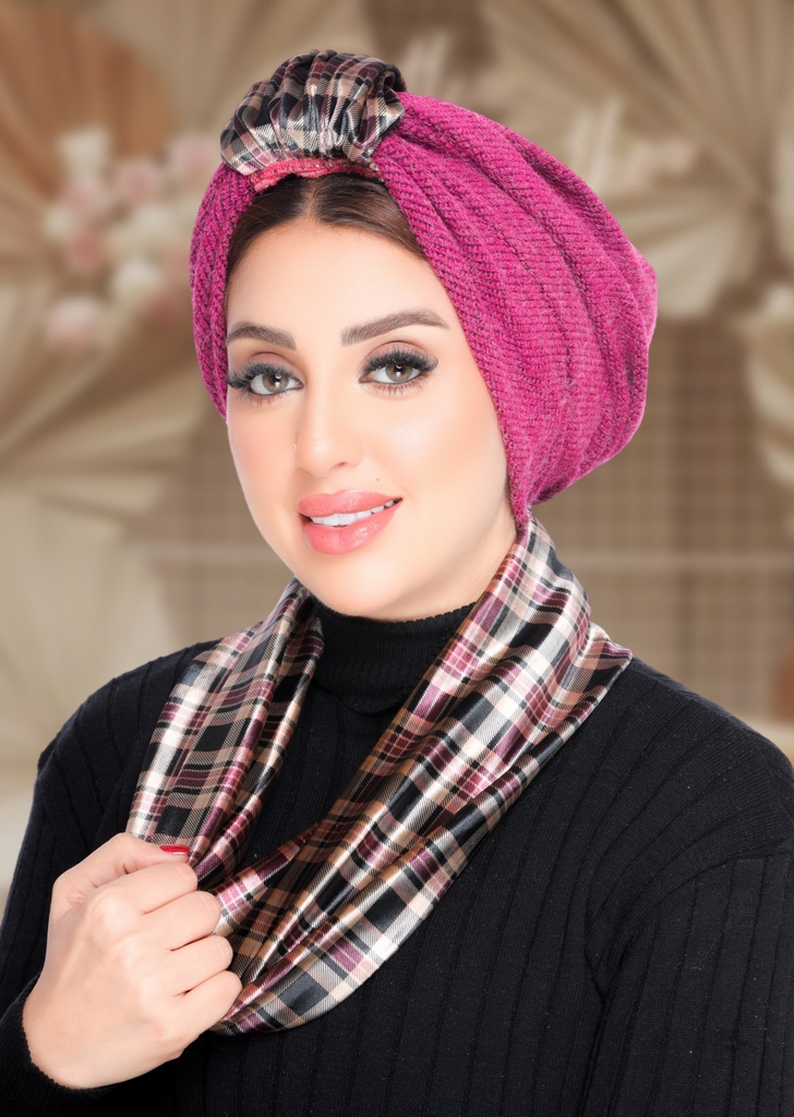 Turban  & Scarf collar velvet wool - Smile Turbans - 2129