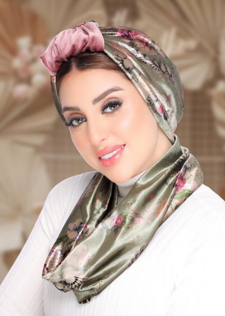 Turban  & Scarf closed scarf velvet - Smile Turbans - 2138