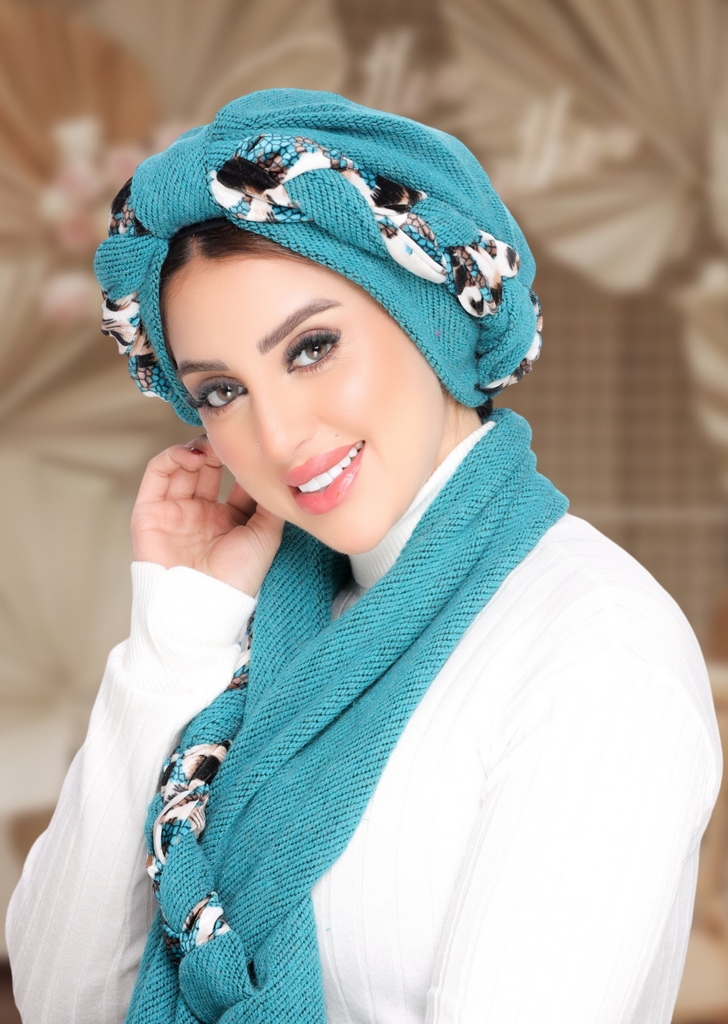 Turban  & Scarf plexus wool - Smile Turbans - 2142