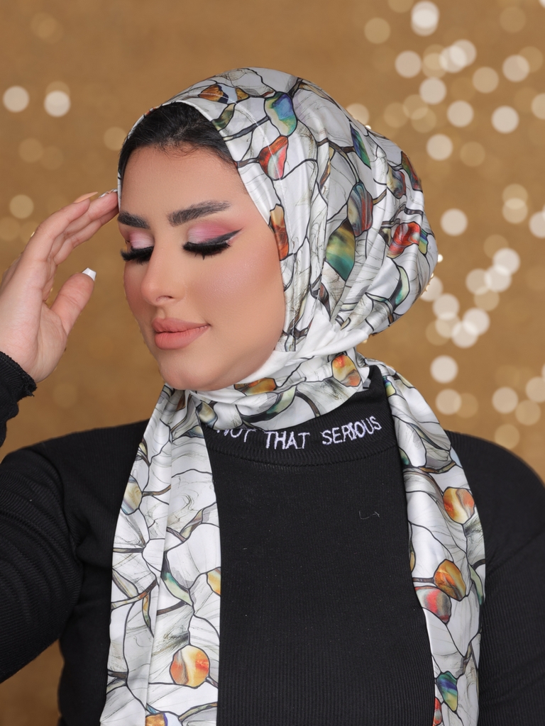 Hijab Ready-made hijab without pins satin - Smile Turbans - 2166