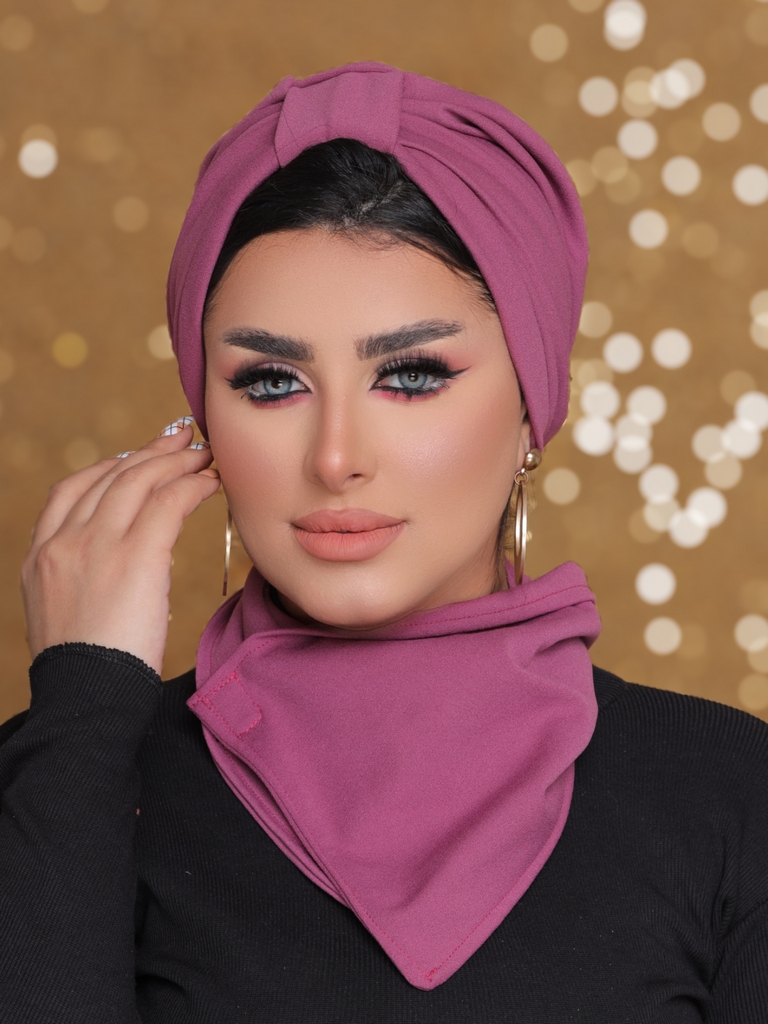 Turban  & Scarf collar scotch crepe material - Smile Turbans - 2171