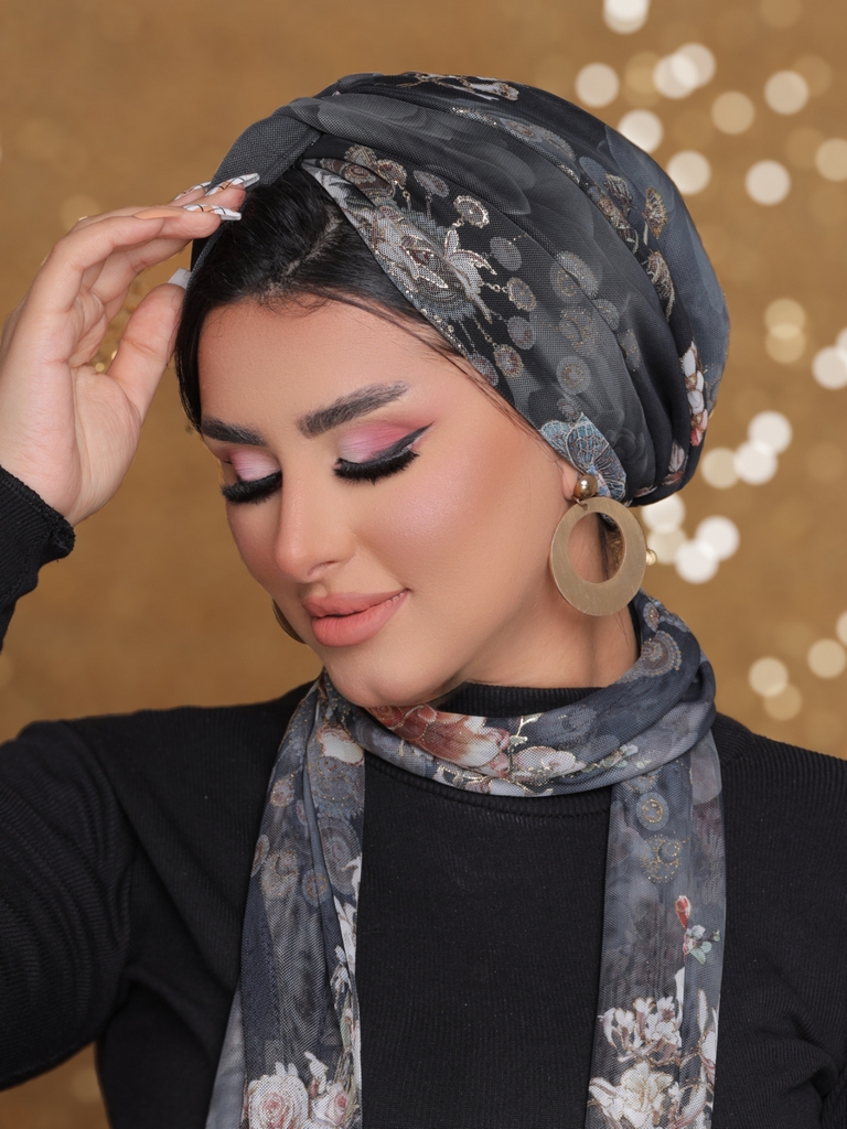 Turban  & Scarf Crocs tulle - Smile Turbans - 2177