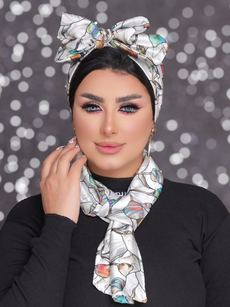 Turban  & Scarf  bow satin - Smile Turbans - 2191