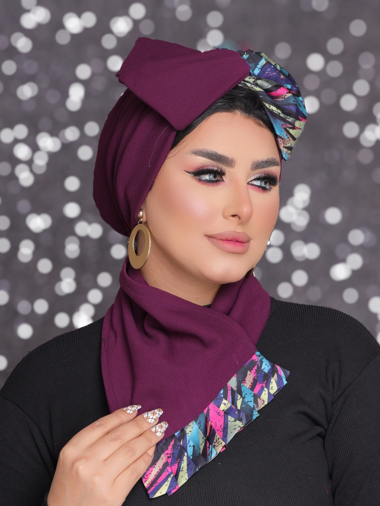 Turban  & Scarf wire crepe material - Smile Turbans - 2193