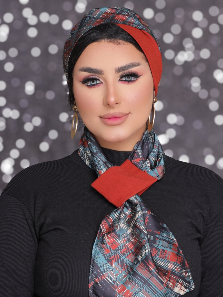 Turban  & Scarf Crocs satin - Smile Turbans - 2196