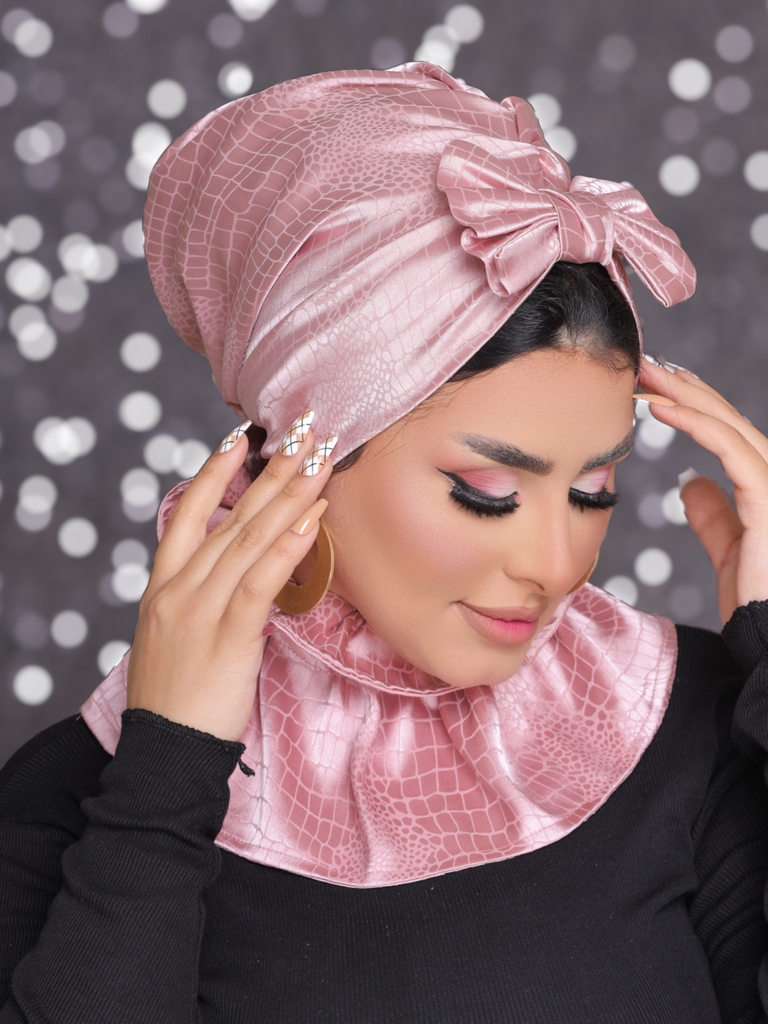Turban  & Scarf  bow satin - Smile Turbans - 2205