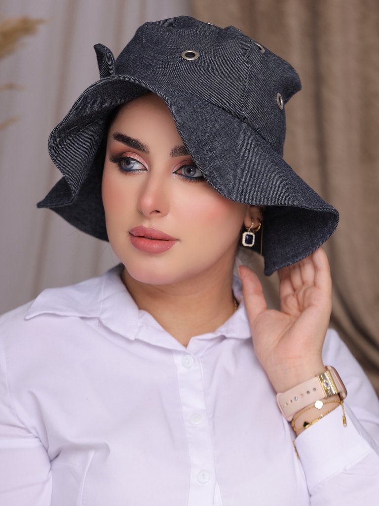 Bucket Hat & Scarf one piece wool - Smile Turbans - 2271
