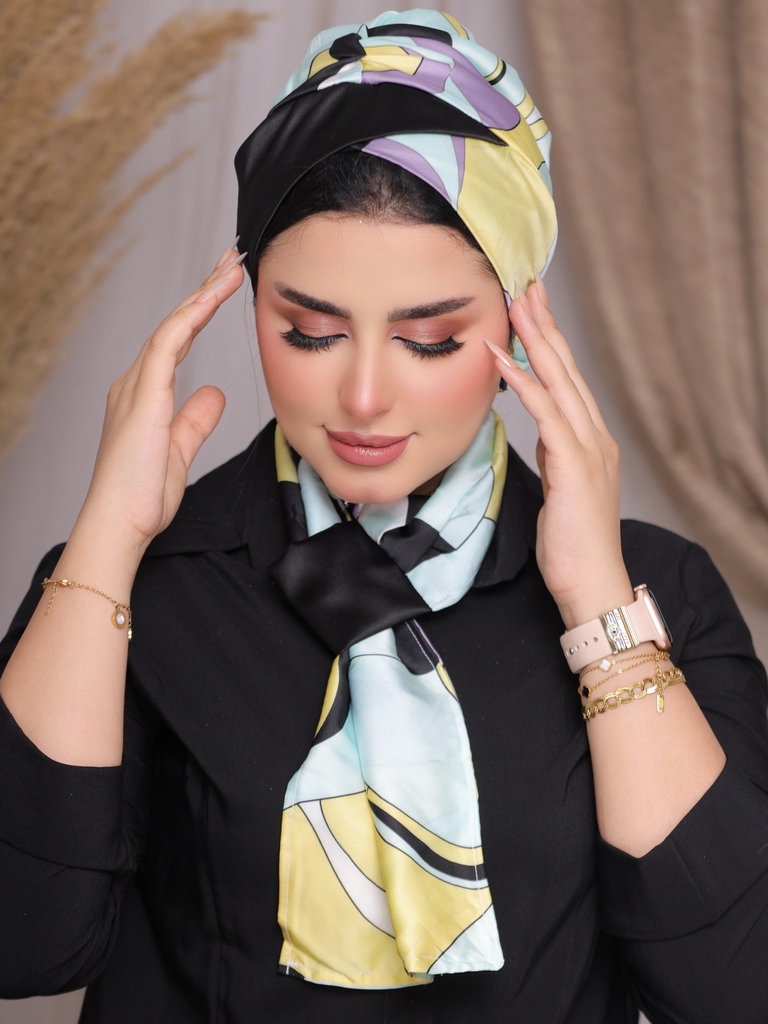 Turban  & Scarf Crocs satin - Smile Turbans - 2297