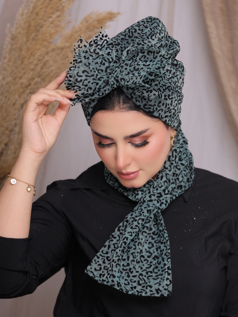 Turban  & Scarf  bow organza - Smile Turbans - 2300