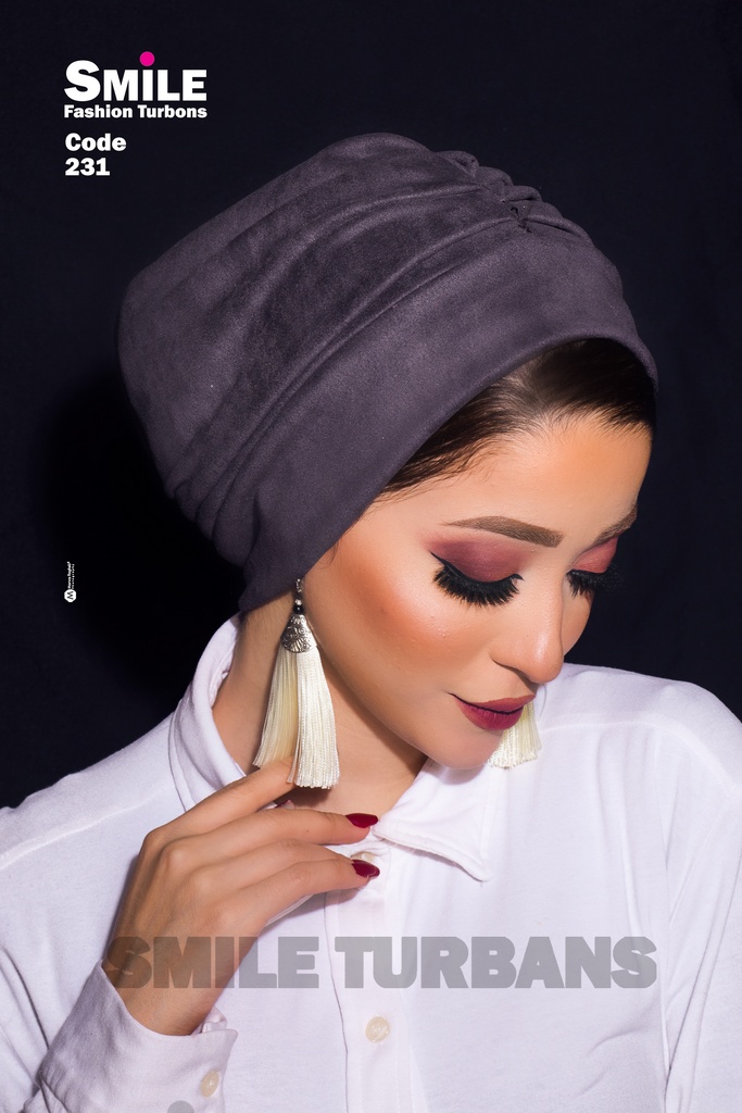 Turban Drape one piece suede - Smile Turbans - 231