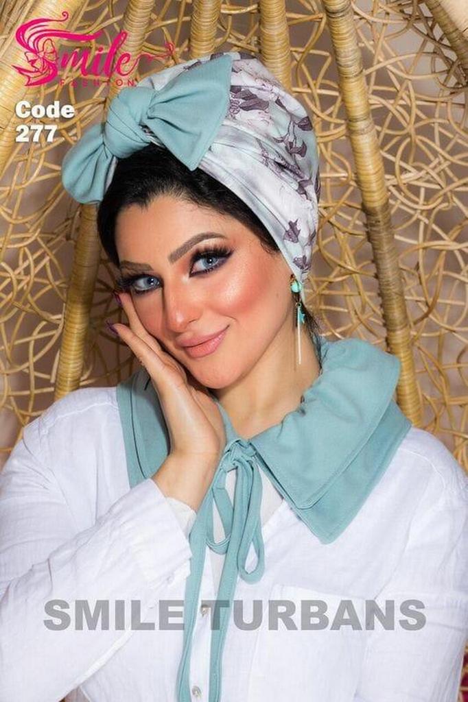Turban  & Scarf Tied bow Soft  material - Smile Turbans - 277