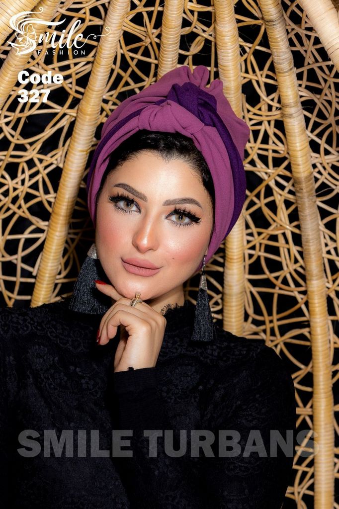 Turban 2 knots one piece crepe - Smile Turbans - 327