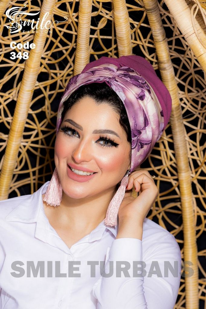 Turban Two-piece crossover Soft  material - Smile Turbans - 348