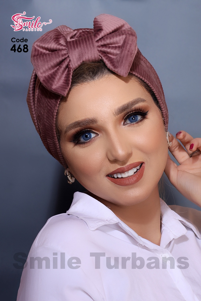 Turban cross with bow suede - Smile Turbans - 468