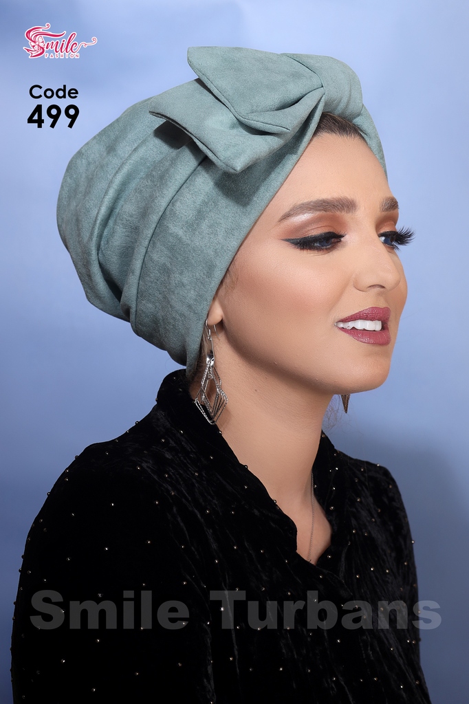 Turban double bow suede - Smile Turbans - 499