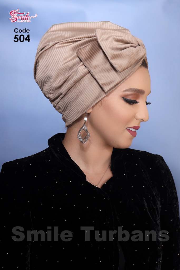 Turban Half a bow, one piece suede - Smile Turbans - 504