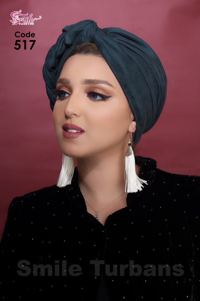 Turban braid one side suede - Smile Turbans - 517