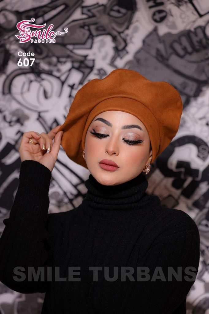 beret plain suede - Smile Turbans - 607