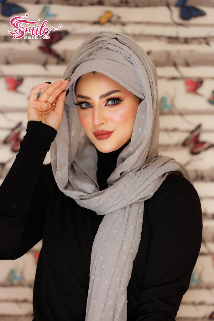 Hijab Ready-made hijab without pins Bubble chiffon
 - Smile Turbans - 662