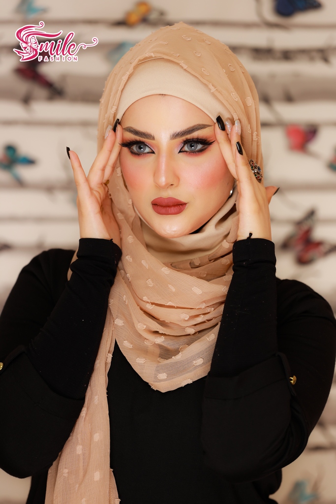 Hijab Ready-made hijab without pins Bubble chiffon
 - Smile Turbans - 663