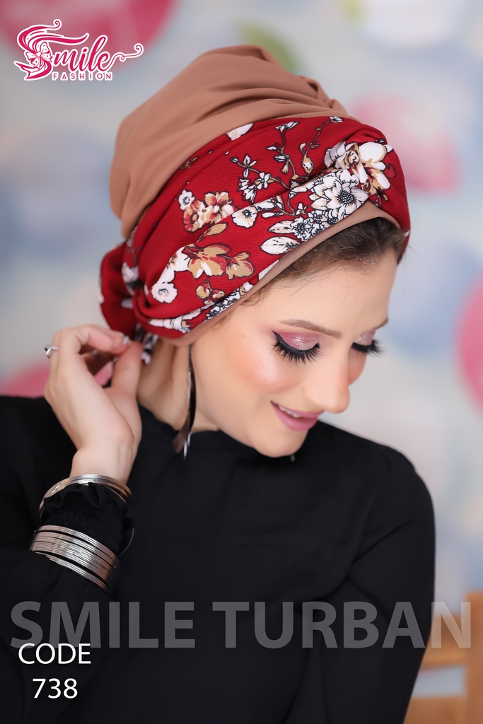 turban Crocs Tow  piece crepe material - Smile Turbans - 738