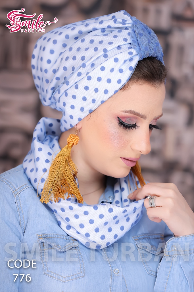 Turban  & Scarf Crown Tulle - Smile Turbans - 776