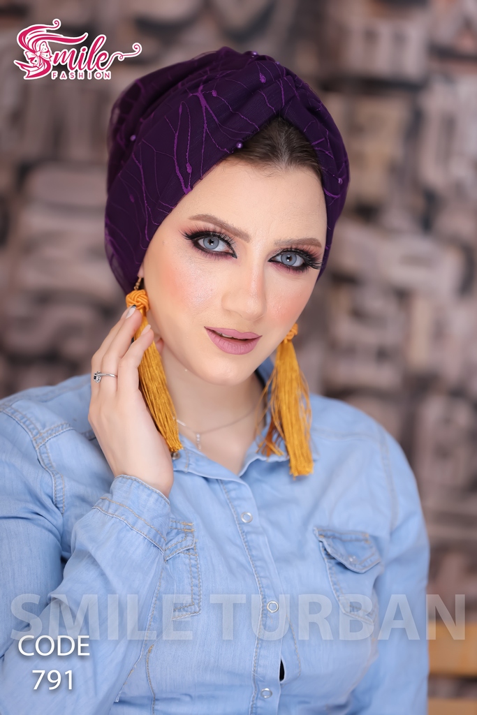 Turban  Crocs one piece Tulle - Smile Turbans - 791