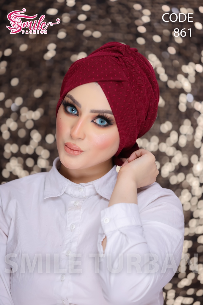 Turban  Double face crossover and bow Tulle - Smile Turbans - 861