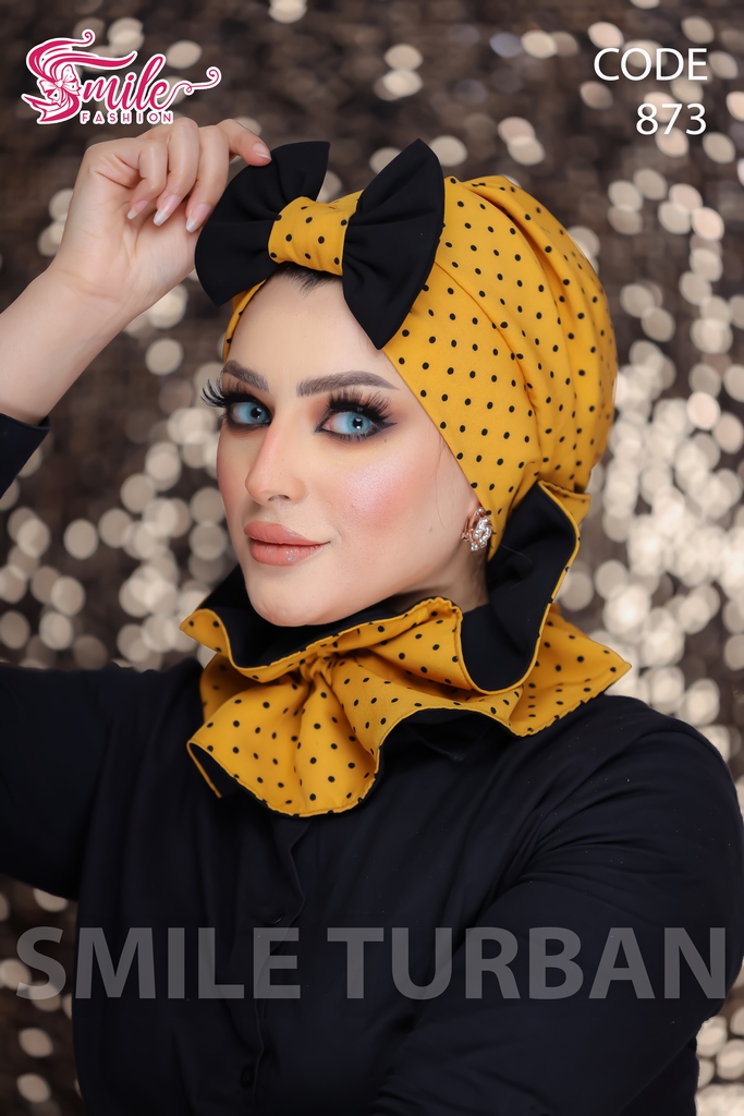 Turban  & Scarf bow crepe material - Smile Turbans - 873