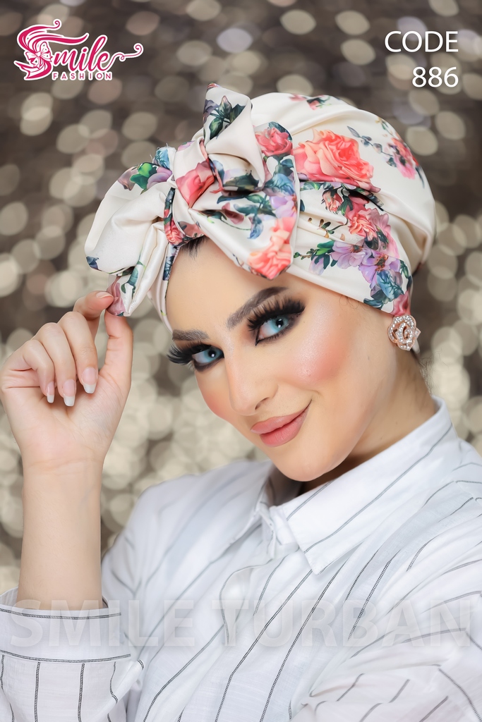 Turban Double bow Soft  material - Smile Turbans - 886