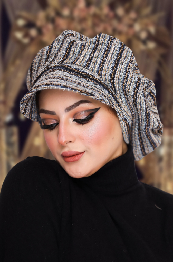 Beret & Scarf Beret knitwear - Smile Turbans - 930