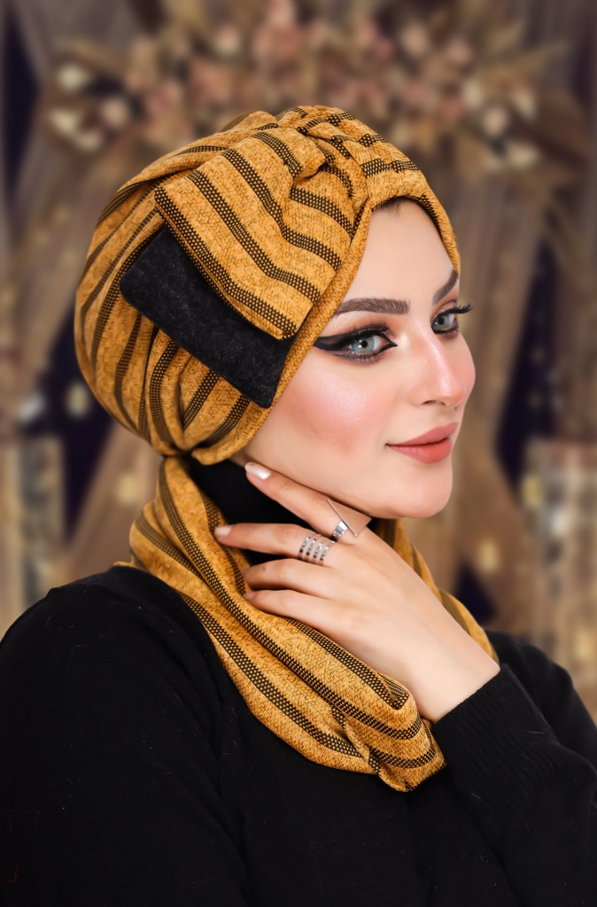 Turban  & Scarf Half a bow brooch - Smile Turbans - 941