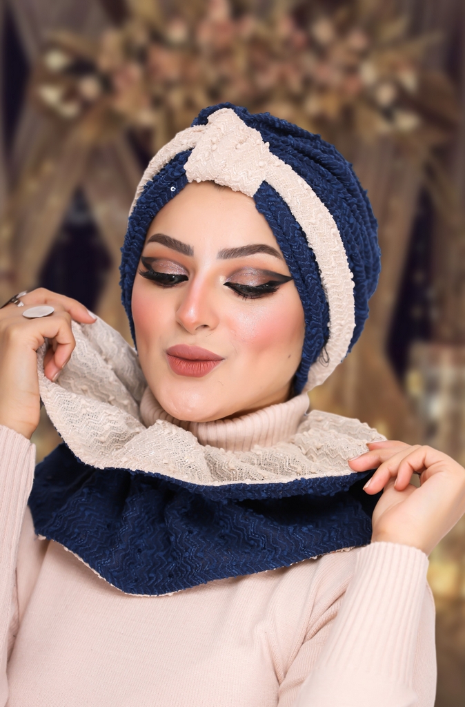 Turban  & Scarf One piece knot knitwear - Smile Turbans - 954