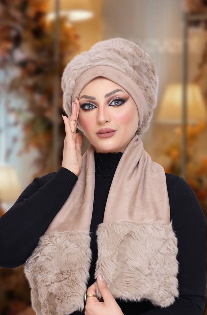 IceCap  & Scarf IceCap  Fur - Smile Turbans - 987